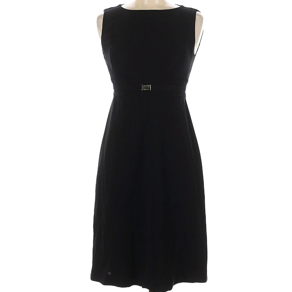 Tahari ASL Black Midi Dress